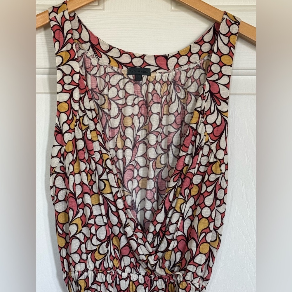 Anthropologie sleeveless faux-wrap top
